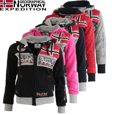 GEOGRAPHICAL NORWAY mikina dámská FLYER LADY s kapucí zapínání na zip