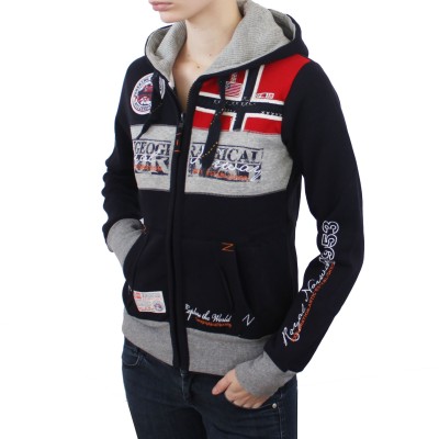 GEOGRAPHICAL NORWAY mikina dámská FLYER LADY s kapucí zapínání na zip