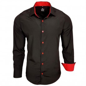 RUSTY NEAL košile pánská R-44 dlouhý rukáv slim fit