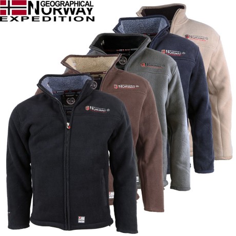 GEOGRAPHICAL NORWAY mikina pánská UBOLT s kožíškem