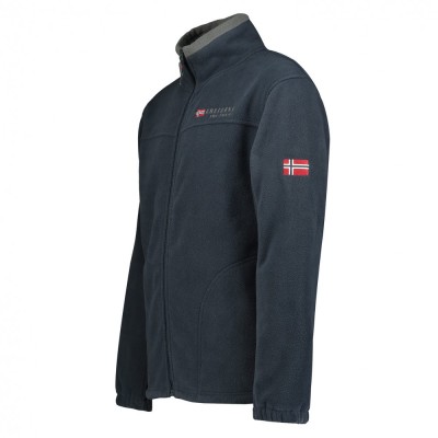 ANAPURNA fleecová mikina pánská URANIUM s kapucí v límci