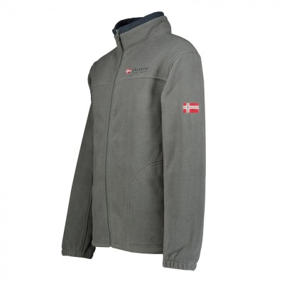 ANAPURNA fleecová mikina pánská URANIUM s kapucí v límci