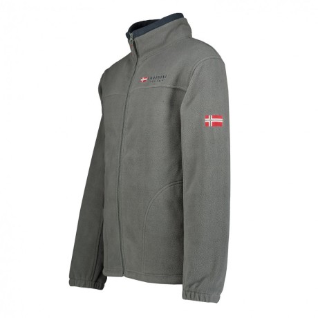 ANAPURNA fleecová mikina pánská URANIUM s kapucí v límci