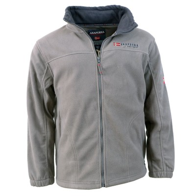 ANAPURNA fleecová mikina pánská URANIUM s kapucí v límci
