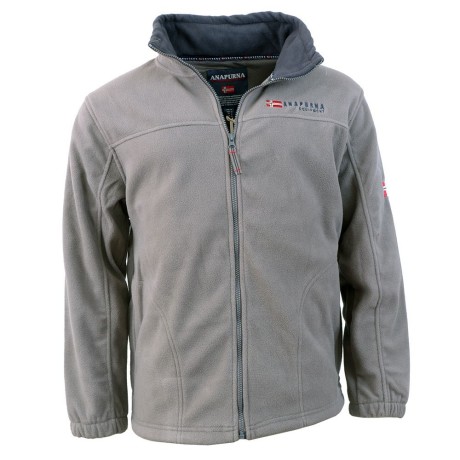 ANAPURNA fleecová mikina pánská URANIUM s kapucí v límci