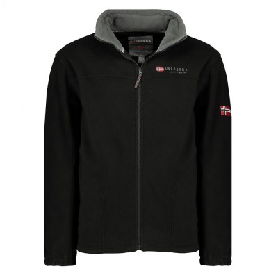 ANAPURNA fleecová mikina pánská URANIUM s kapucí v límci